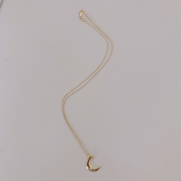 Moon Pendant Necklace | 14k Gold Plated - Picture 4 of 5